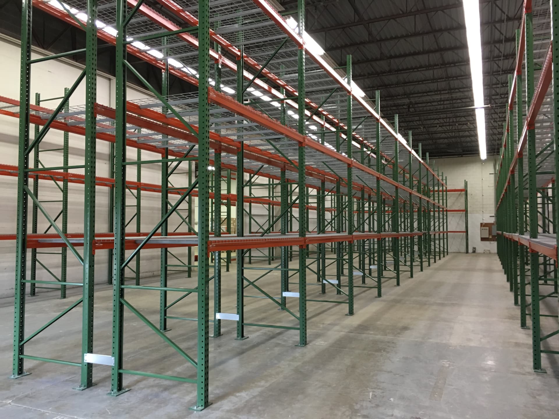 Industrial warehouse racking installation
